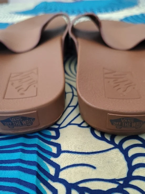 Vans Women's Brown Leather Decon Slide Sandals - Picture 3 of 9